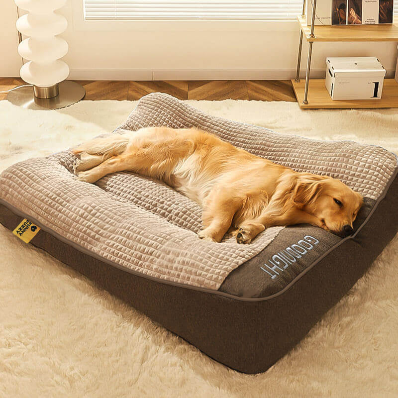 Large Thick Scratch-Resistant Spine Protection Dog Cushion Bed